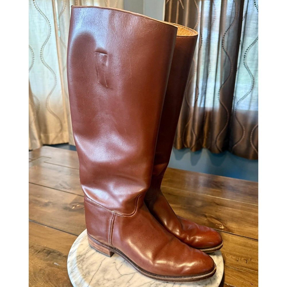 VINTAGE Kaufmann's BROWN Leather English Riding Boots Equestrian Sz 6 B‎ England
